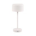 Biela LED stmievateľná stolová lampa (výška 30 cm) Jeff – Reality