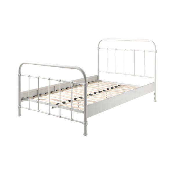 Biela kovová detská posteľ Vipack New York, 120 × 200 cm-image-1
