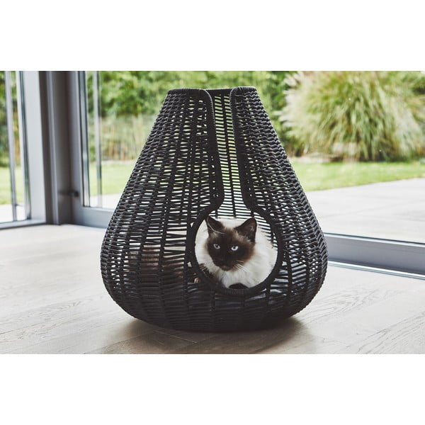 Antracitový pelech pre mačku ø 56 cm Perla Anthracite – MiaCara-image-1