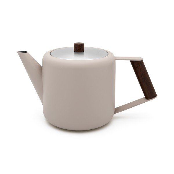 Béžová kanvica na čaj z nehrdzavejúcej ocele 1,1 l Duet Boston – Bredemeijer