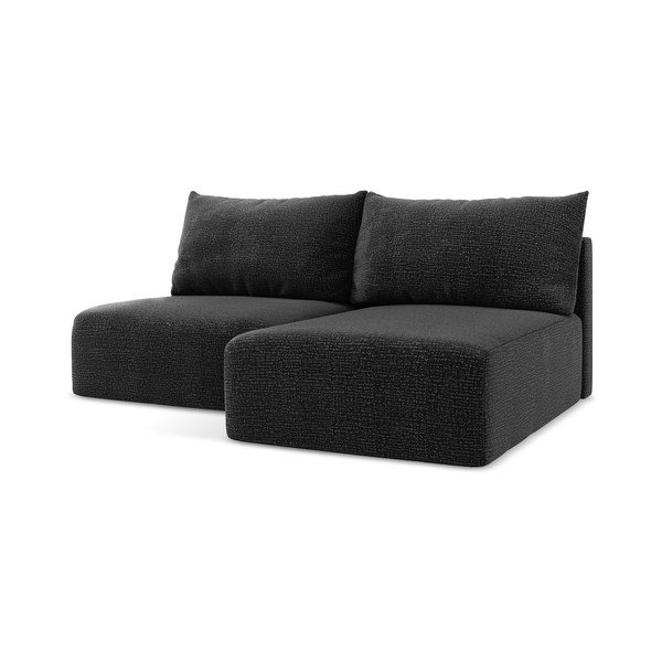 Čierna rozkladacia/s úložným priestorom rohová pohovka (pravý roh) Kalena – Makamii-image-1