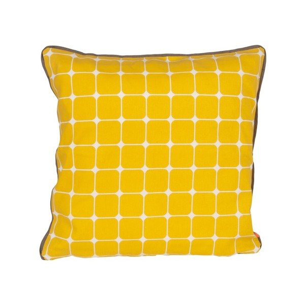 Vankúš s výplňou Tiles Yellow, 45x45 cm-image-1