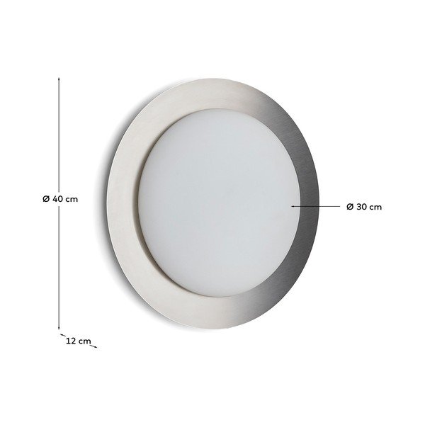 Sivé LED nástenné svietidlo ø 40 cm Novae – Kave Home-image-4