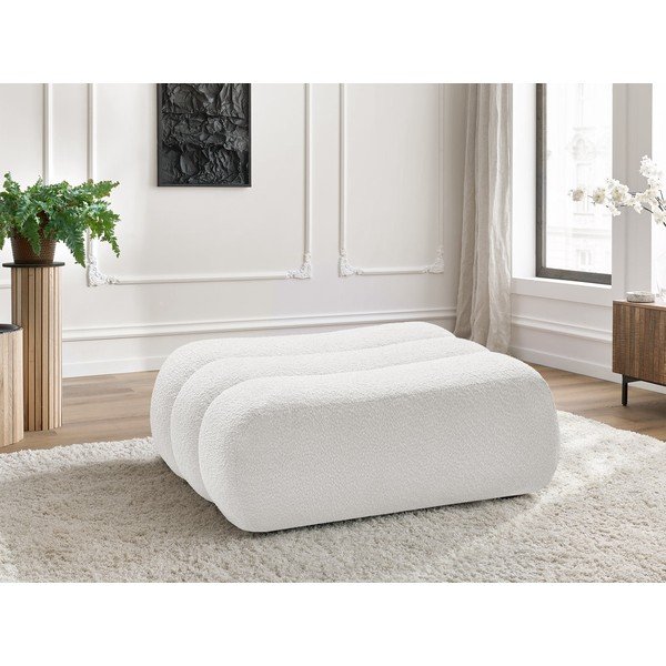 Biela podnožka z textílie buklé Azra – Bobochic Paris-image-1