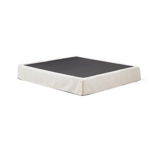 Biela čalúnená dvojlôžková posteľ bez čela 180x200 cm Jaira – Kave Home