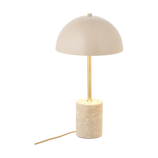 Béžová stolová lampa s kovovým tienidlom (výška  45 cm) Sheffield – House Nordic-image-3