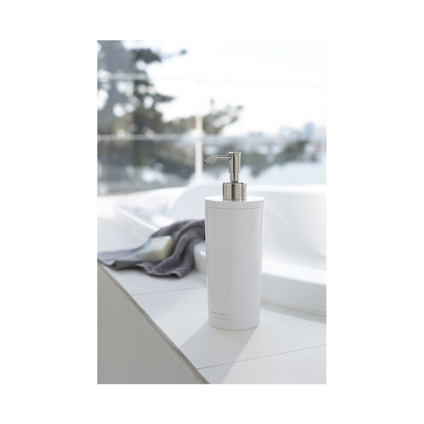Biely plastový dávkovač mydla 500 ml Round – YAMAZAKI-image-3