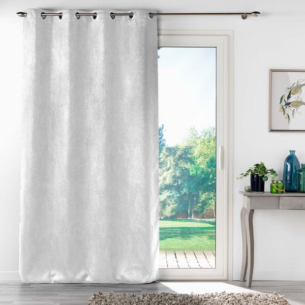 Biely zamatový zatemňovací záves 135x280 cm Melodie – douceur d'intérieur-image-2