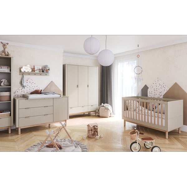 Krémová postieľka 70x140 cm Miloo – Pinio-image-1