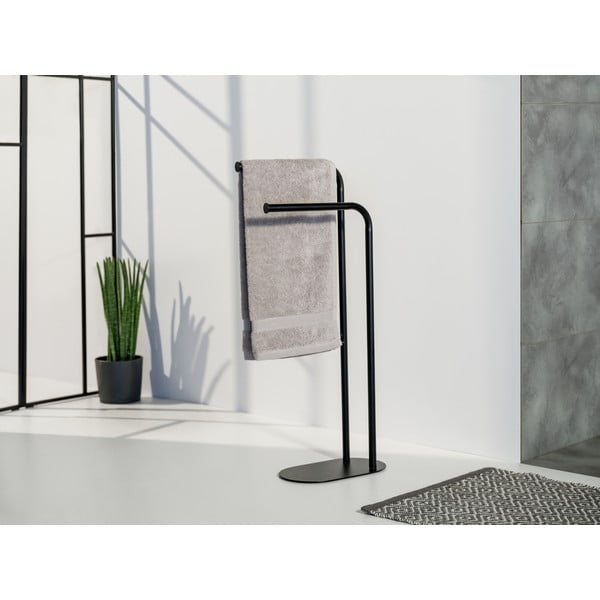 Čierny oceľový stojan na uteráky Levante – Wenko-image-2