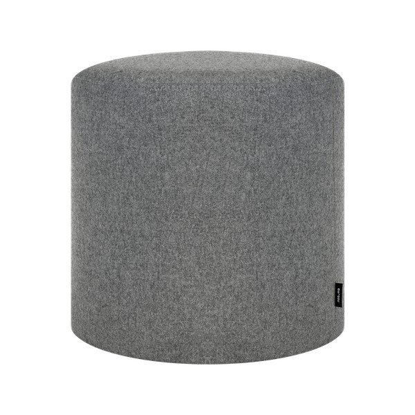 Sivý vlnený taburet Folk – noo.ma
