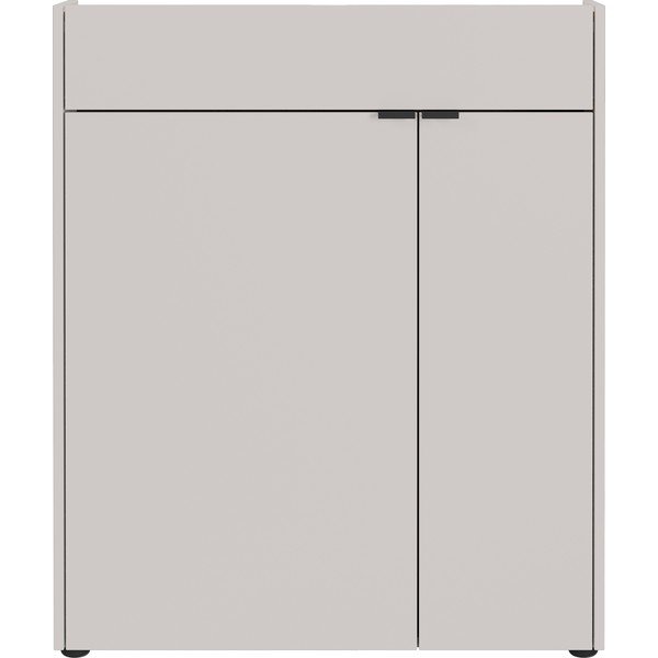 Krémovobiela matná skrinka 83x99x22 cm Ameca – Germania-image-2