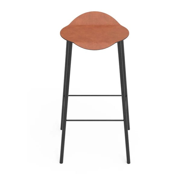 Koňakovohnedá kožená barová stolička Flamingo Bull – LIND DNA