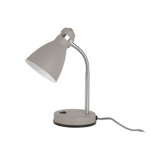 Sivá stolová lampa Leitmotiv Study, výška 30 cm