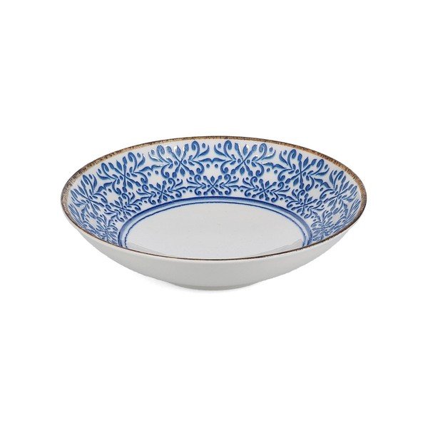 Biela/modrá porcelánová polievková miska 1 l Azul – BonBistro