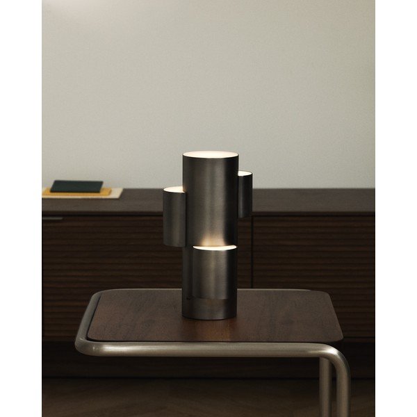 Čierna kovová LED stmievateľná stolová lampa (výška 26,5 cm) Adrina – Kave Home-image-3