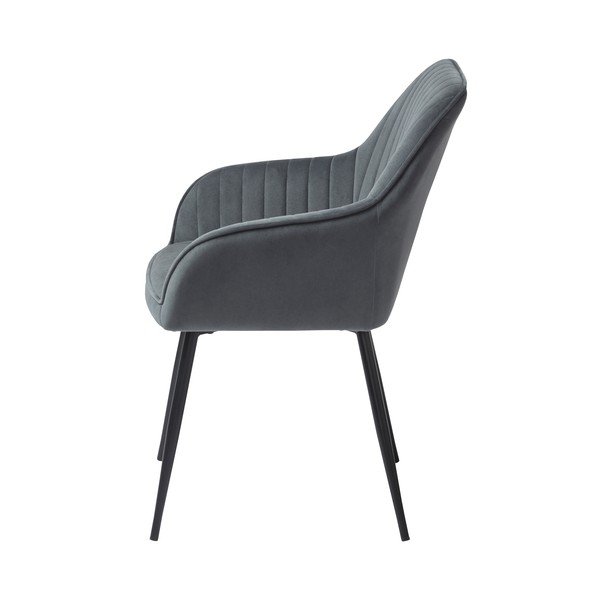 Sivá zamatová jedálenská stolička Melfort – Unique Furniture-image-2