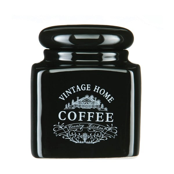 Čierna dóza na kávu Premier Housewares Vintage Home