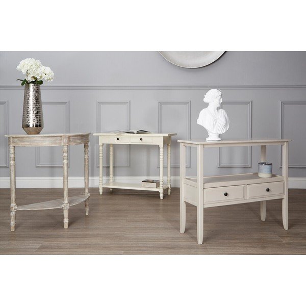 Slonovinový konzolový stolík z borovicového dreva 35x96 cm Heritage – Premier Housewares-image-3