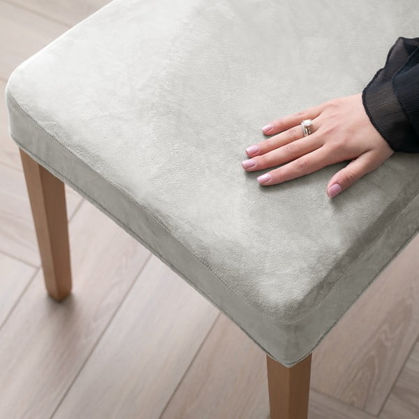 Svetlosivé napínacie poťahy v súprave 4 ks na stoličku 48 cm Sento – Restilo-image-1