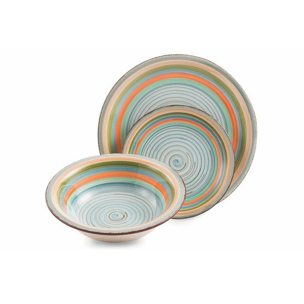 18-dielna sada farebného riadu z kameniny Villa d'Este Mykonos Sombrerors-image-1