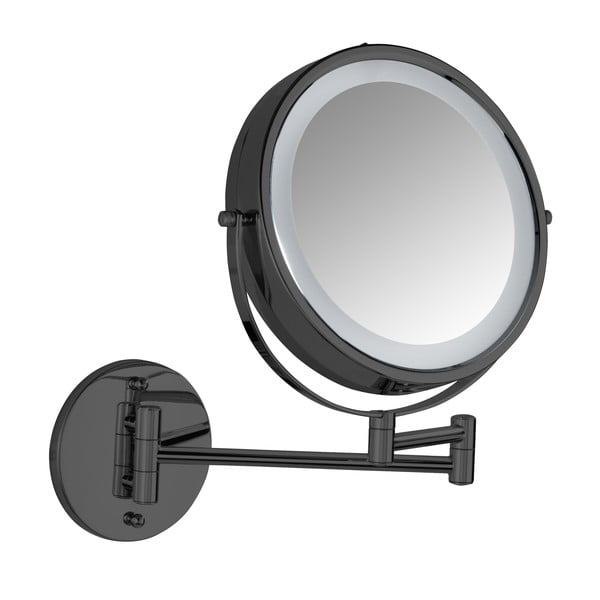 Kozmetické zrkadlo s osvetlením/zväčšovacie (zväčšenie 5x) ø 25,5 cm Lumi – Wenko-image-2