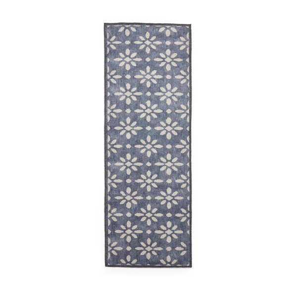 Tmavomodrý prateľný behúň 76x230 cm Coral Blue – Think Rugs
