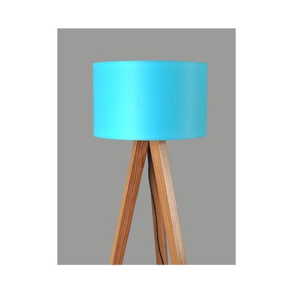 Stojacia lampa Tripod Blue/Walnut-image-1