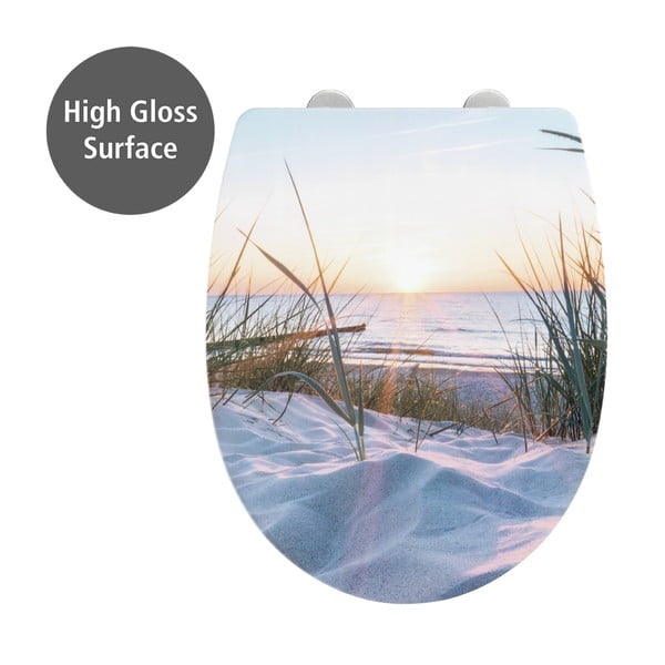 Záchodová doska s automatickým zatváraním 36,5 x 45 cm Baltic – Wenko