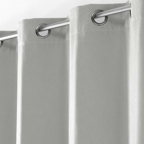 Svetlosivý semišový záves 140x240 cm Sultane – douceur d'intérieur-image-1