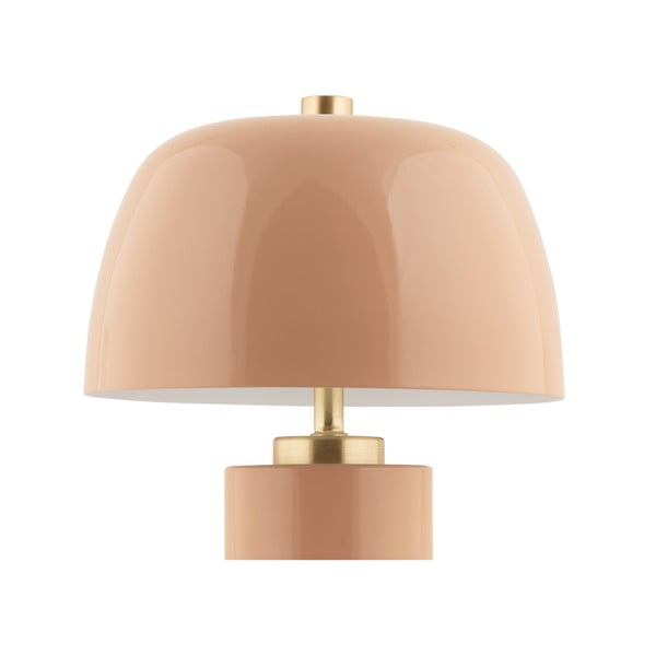 Béžová LED stmievateľná stolová lampa s kovovým tienidlom (výška 30 cm) Freya – Leitmotiv-image-3