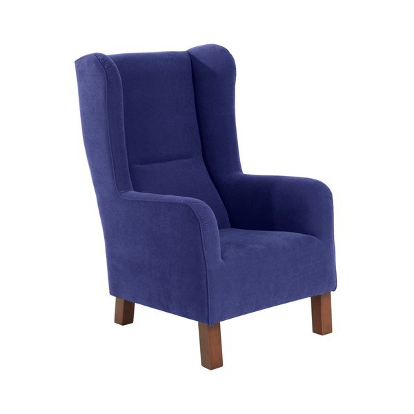 Modré kreslo Max Winzer Bruno Velor