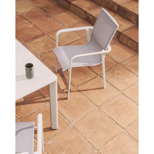 Béžová záhradná stolička Canea – Kave Home-image-3