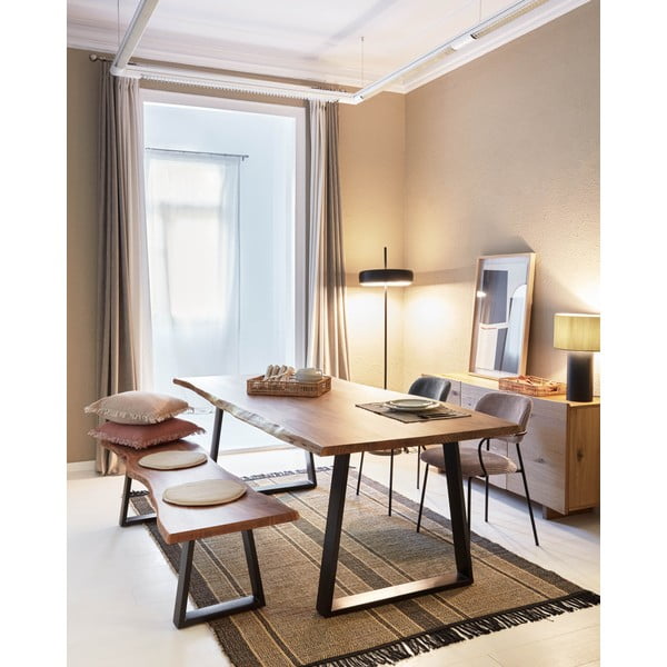 Obojstranný koberec z morskej riasy v čiernej a prírodnej farbe 160x230 cm Brunilda – Kave Home-image-1