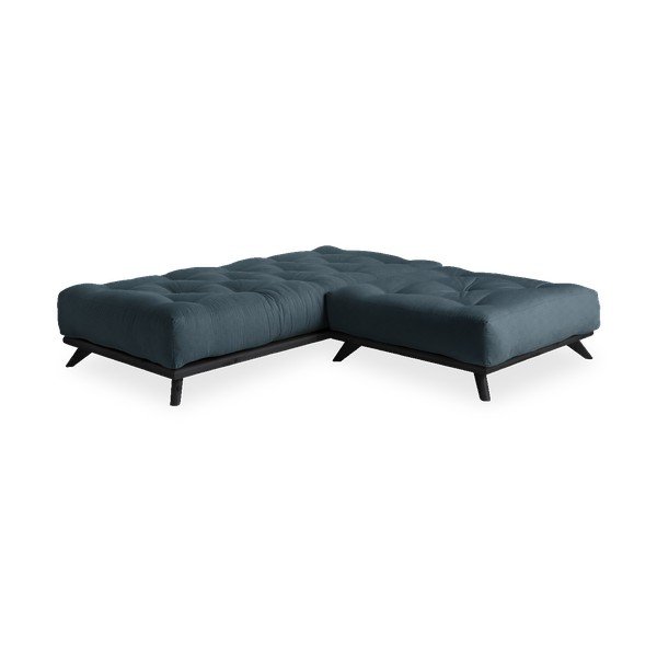 Pohovka s modrým poťahom Karup Design Senza Black/Petrol Blue-image-4