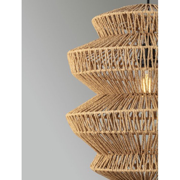 Povrazové závesné svietidlo v prírodnej farbe ø 40 cm Nua – Nova Luce-image-2