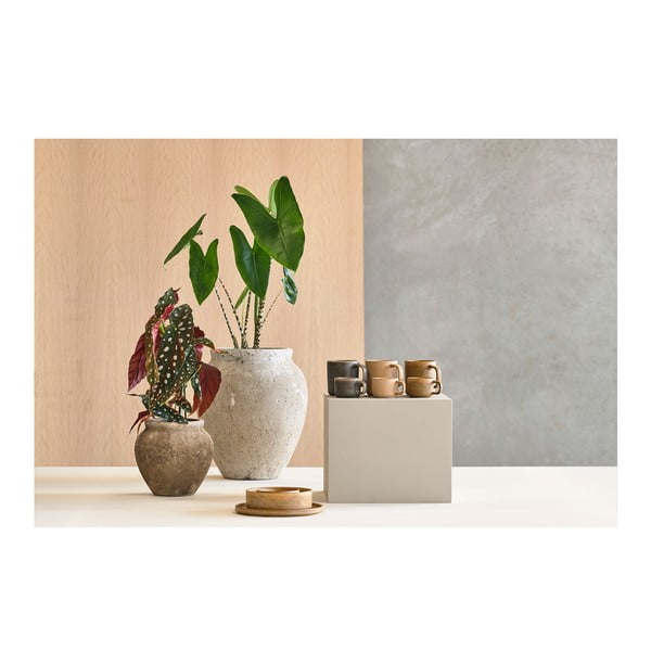 Súprava 2 béžových porcelánových hrnčekov Villa Collection Fjord, 250 ml-image-1