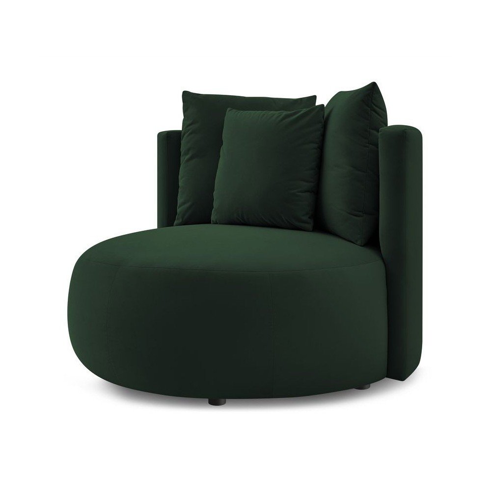 E-shop Tmavozelené zamatové kreslo Cesar – Bobochic Paris