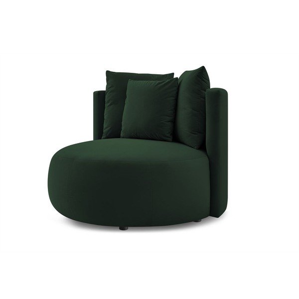 Tmavozelené zamatové kreslo Cesar – Bobochic Paris