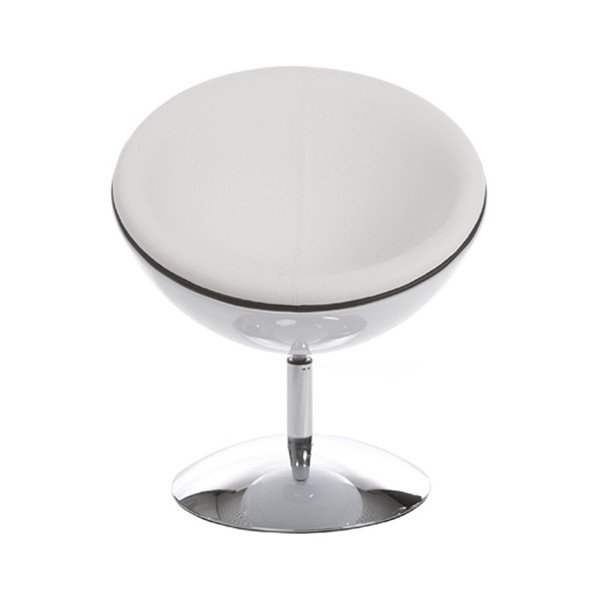 Biele otočné kreslo Kokoon Sphere-image-1