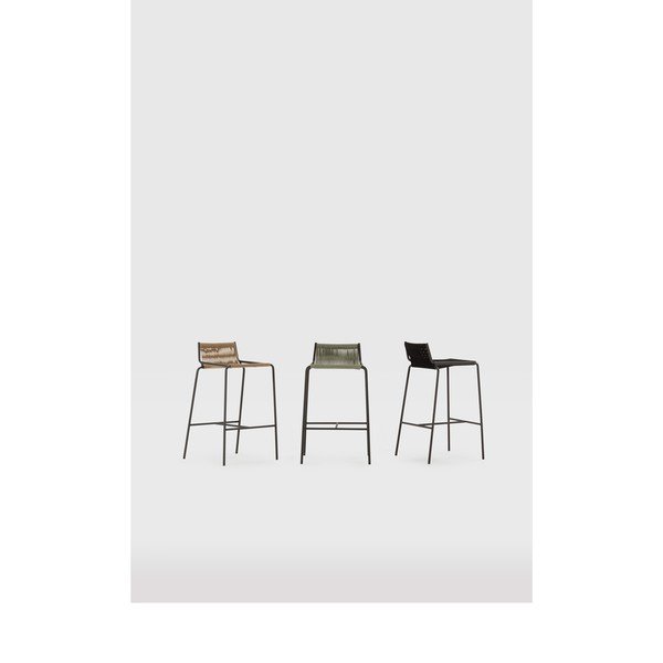 Čierna kovová barová stolička (výška sedadla 65 cm) Emily – Marckeric-image-1