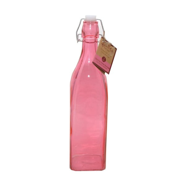 Fľaša s klipom Kilner 1000 ml, ružová
