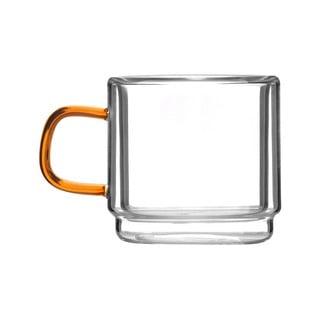 Súprava 2 dvojstenných hrnčekov Vialli Design Amber, 80 ml