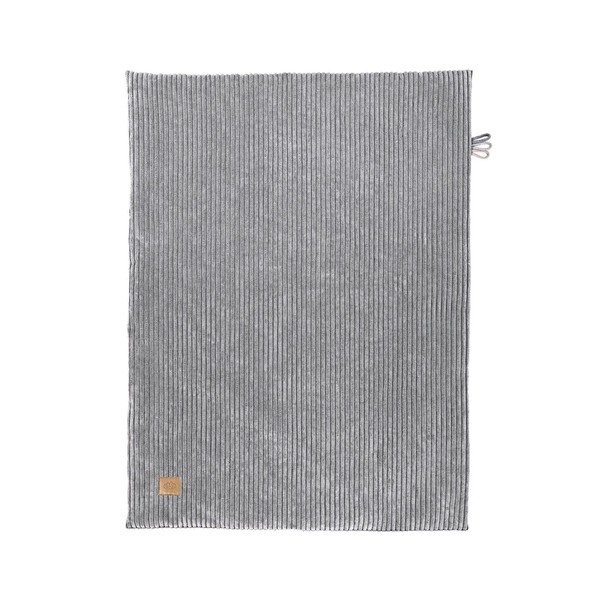 Sivá menčestrová detská deka 100x77 cm – Meowbaby