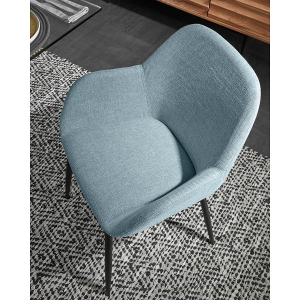 Modré čalúnené jedálenské kreslo Konna – Kave Home-image-2