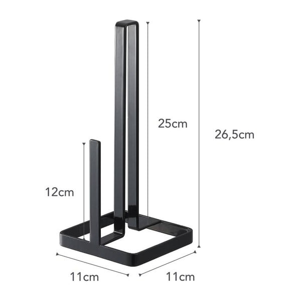 Čierny stojan na kuchynské papierové utierky YAMAZAKI Tower-image-2