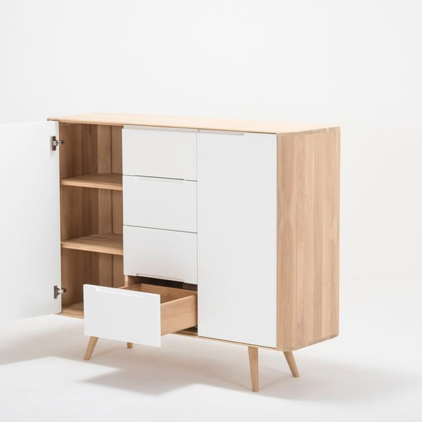 Komoda z dubového dreva Gazzda Ena Two, 135 × 42 × 110 cm-image-1