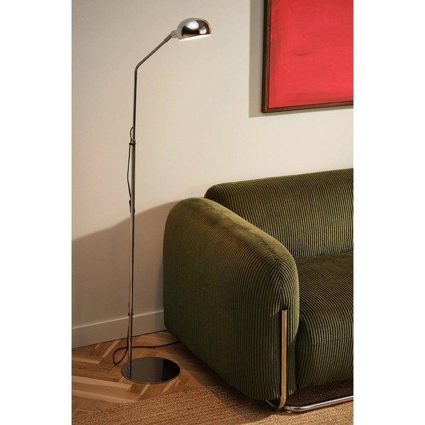 Kovová stojacia lampa s ohýbateľnou konštrukciou v lesklej striebornej farbe (výška  146 cm) Lincon – Jotex-image-1