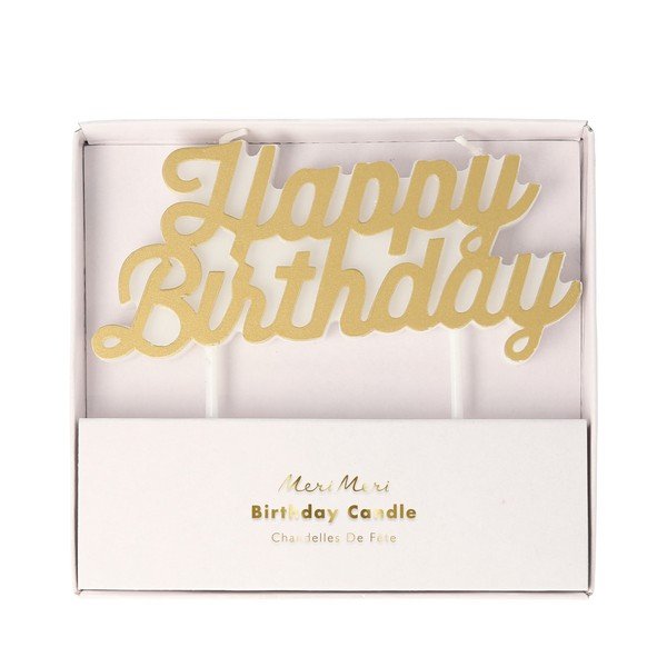 Tortová sviečka Happy Birthday – Meri Meri