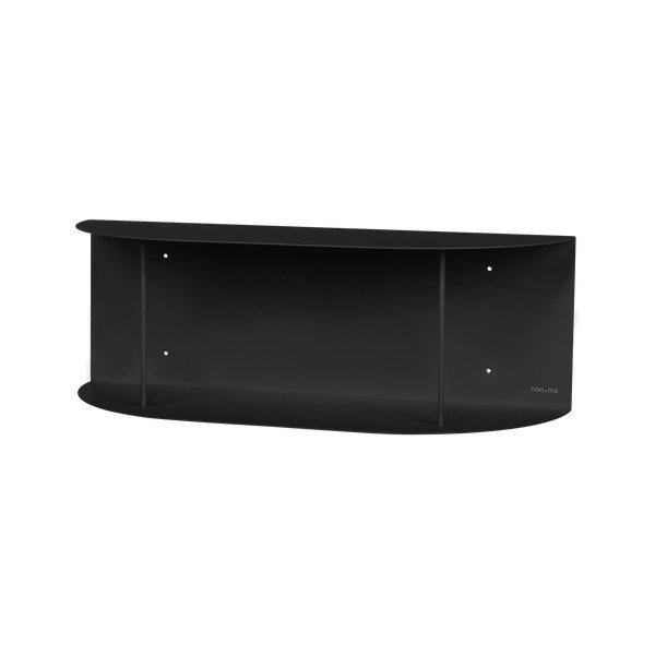 Čierna poschodová kovová polica 60 cm Lina – noo.ma